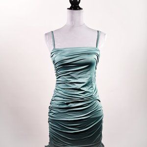Womens Teal Square Neckline Party Bodycon Dress NWOT